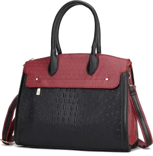 MKF Crossbody Satchel Bags for Women – PU Leather Shoulder Pocketbook Handbag – Lady Top Handle Tote Purse
