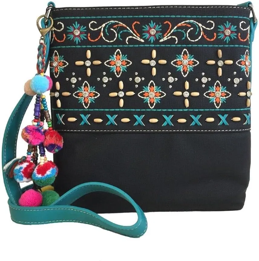 Montana West Floral Embroidery Crossbody Purse
