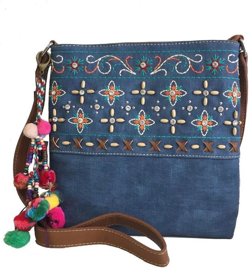 Montana West Floral Embroidery Crossbody Purse