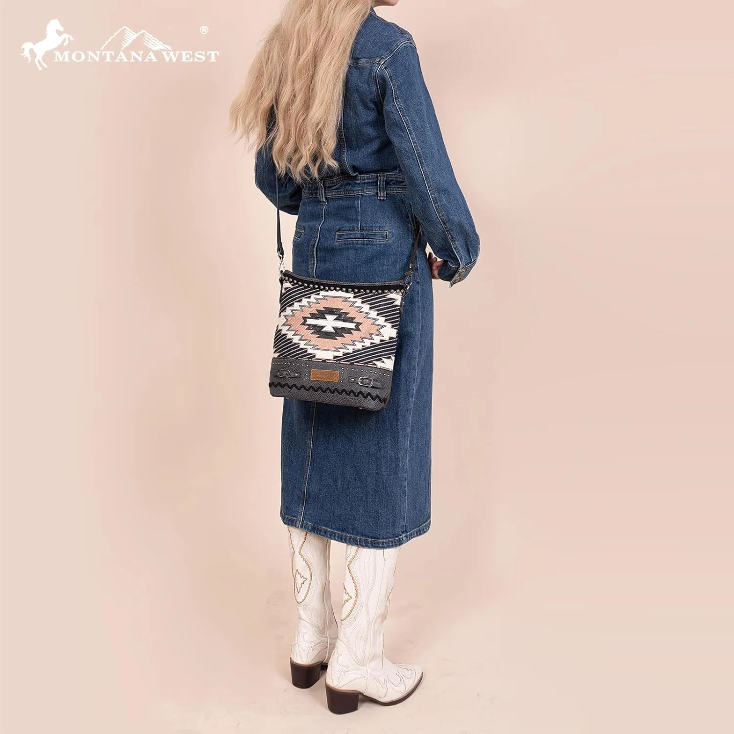Montana West Western Aztec Tote Bag for Women Country Cowgirl Top Handle Shoulder Bag