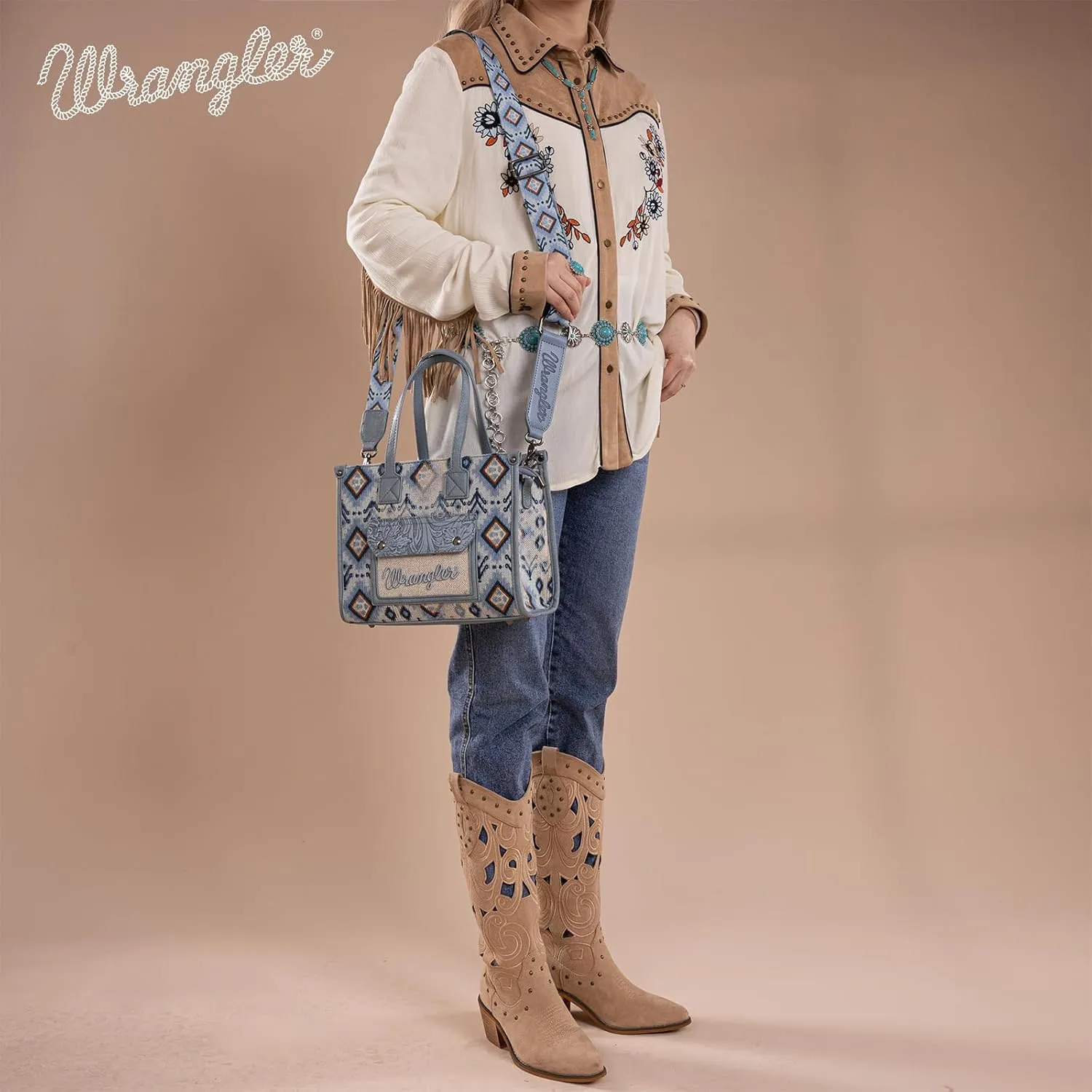 Montana West Wrangler Aztec Tote Bag for Women Western Purses and Handbags