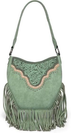 Montana Western Fringe Hobo Bags for Women Top Handle Shoulder Purses