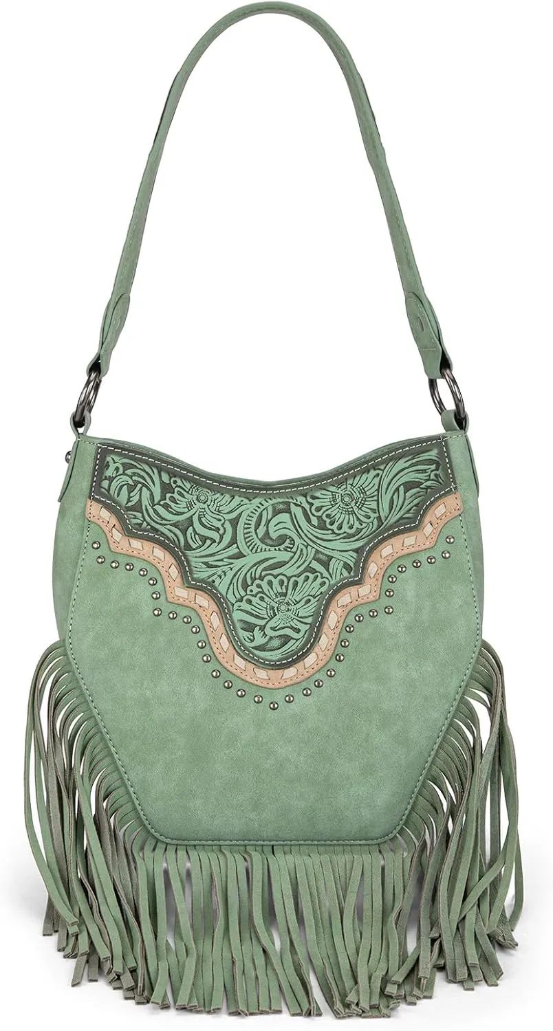 Montana Western Fringe Hobo Bags for Women Top Handle Shoulder Purses