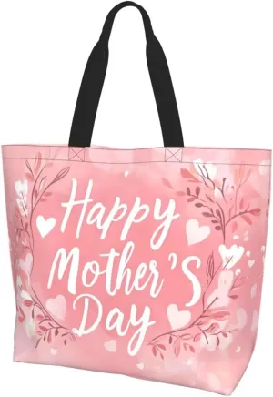 Mothers Day Tote Bag With Zipper Women Mom Bags Large Mama tote bag Reusable With Handles Mother Gifts