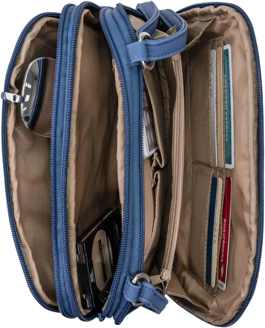 MultiSac Zippy Triple Compartment Crossbody Bag