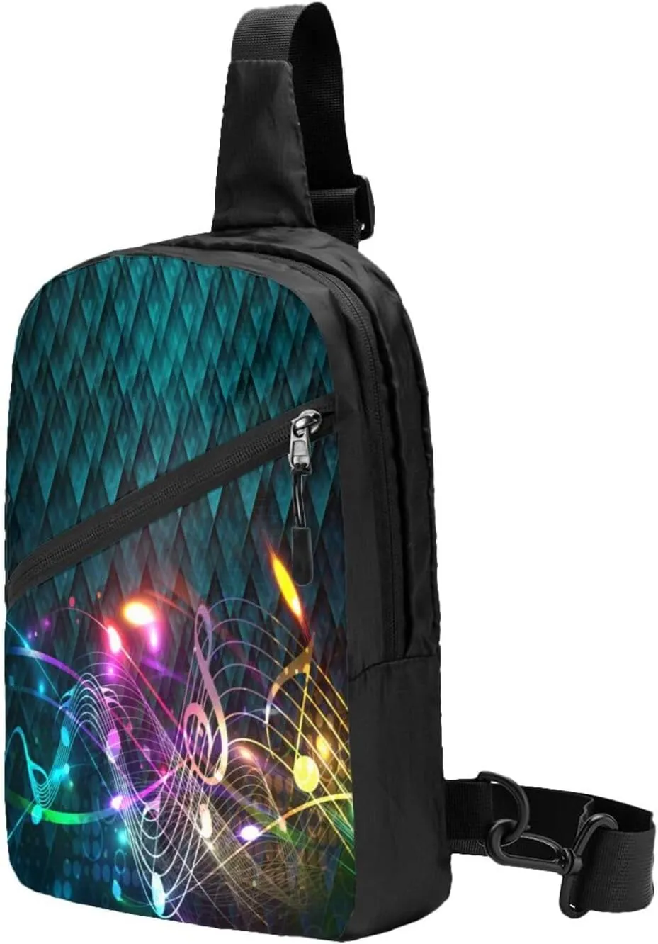 Music Musical Melody Festival Sling Bag for Men Women, Small Crossbody Sling Backpack Shoulder Chest Bag, Anti Theft Travel Hiking Sports