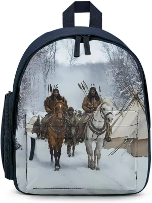 Native A-mericans Chief Backpack Small Shoulder Bag Travel Bag Casual Daybacks Handbags One Size