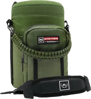 NATURE PIONEOR Insulated Water Bottle Holder with Shoulder Strap for Half/One Gallon 64oz/128OZ Sports Water Jugs Bottles, Carrier/Pouch Sleeve for Outdoor Camping, Hiking,Gym