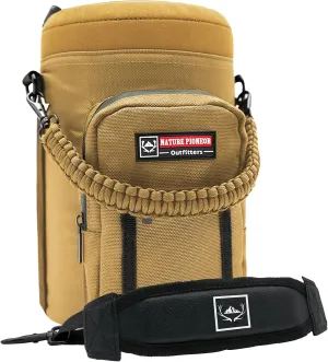 NATURE PIONEOR Insulated Water Bottle Holder with Shoulder Strap for Half/One Gallon 64oz/128OZ Sports Water Jugs Bottles, Carrier/Pouch Sleeve for Outdoor Camping, Hiking,Gym