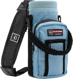 NATURE PIONEOR Water Bottle Holder with Strap 25 32 40 64 oz Insulated Water Bottle Carrier Sling Sleeve for Hiking,Outdoor Camping,Gym