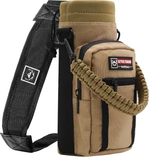 NATURE PIONEOR Water Bottle Holder with Strap 25 32 40 64 oz Insulated Water Bottle Carrier Sling Sleeve for Hiking,Outdoor Camping,Gym