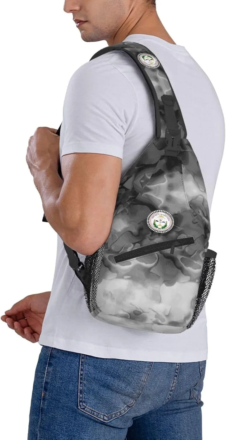 Navajo Nation Council Sling Bag Crossbody Backpack Shoulder Casual Daypack Bag for Men Women