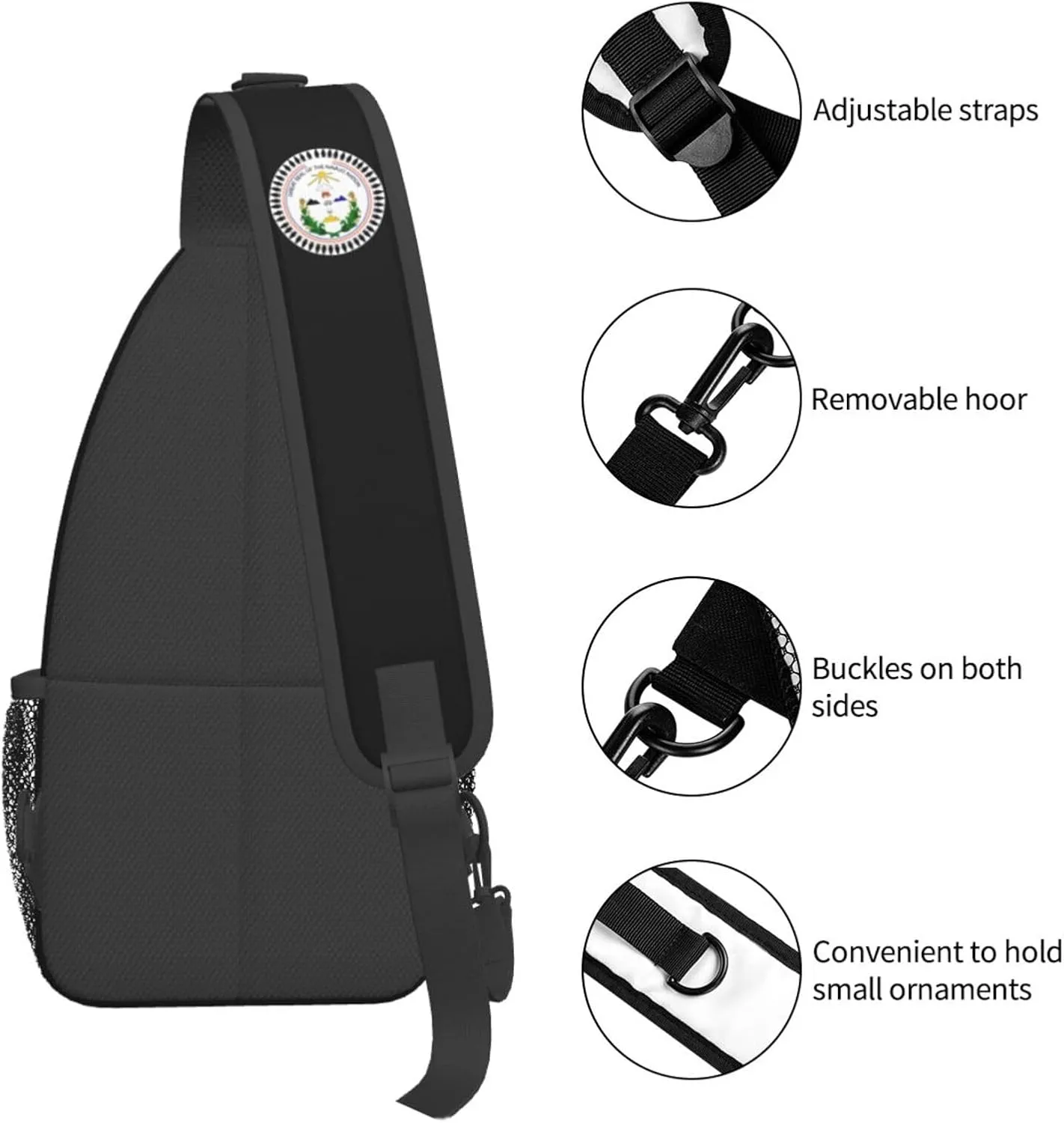 Navajo Nation Council Sling Bag Crossbody Backpack Shoulder Casual Daypack Bag for Men Women
