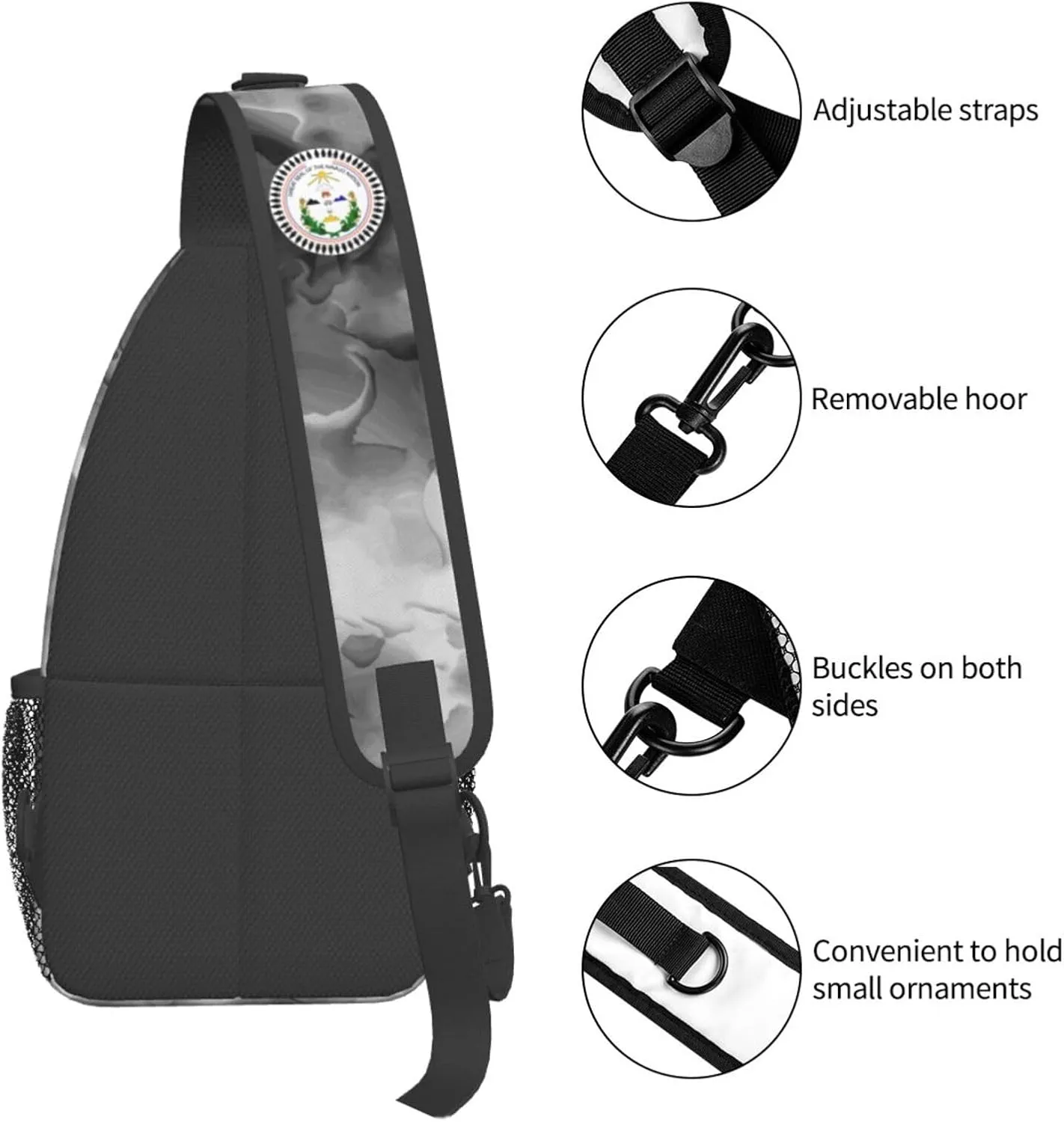 Navajo Nation Council Sling Bag Crossbody Backpack Shoulder Casual Daypack Bag for Men Women