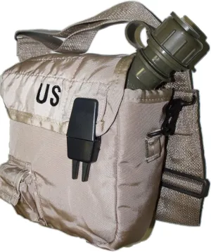New 2 QT Collapsible Water Canteen   Desert Tan Cover Pouch with Sling US Army Military by US Goverment GI USGI