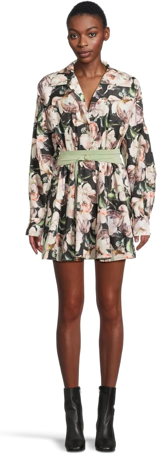 Norma Kamali Women's Super Oversized Bf Nk Shirt Flared Mini Dress