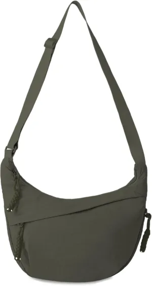 Nylon Crescent Crossbody Bag Hobo Bag for Women Men, Small Dumpling Shoulder bag with Adjustable Strap, Casual Sling Bag