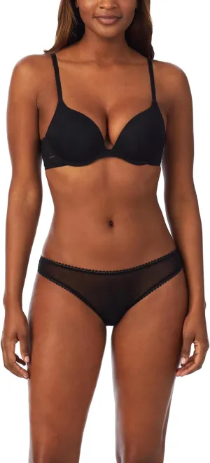 OnGossamer Women's Sleek Micro Push Up Bra with Lace