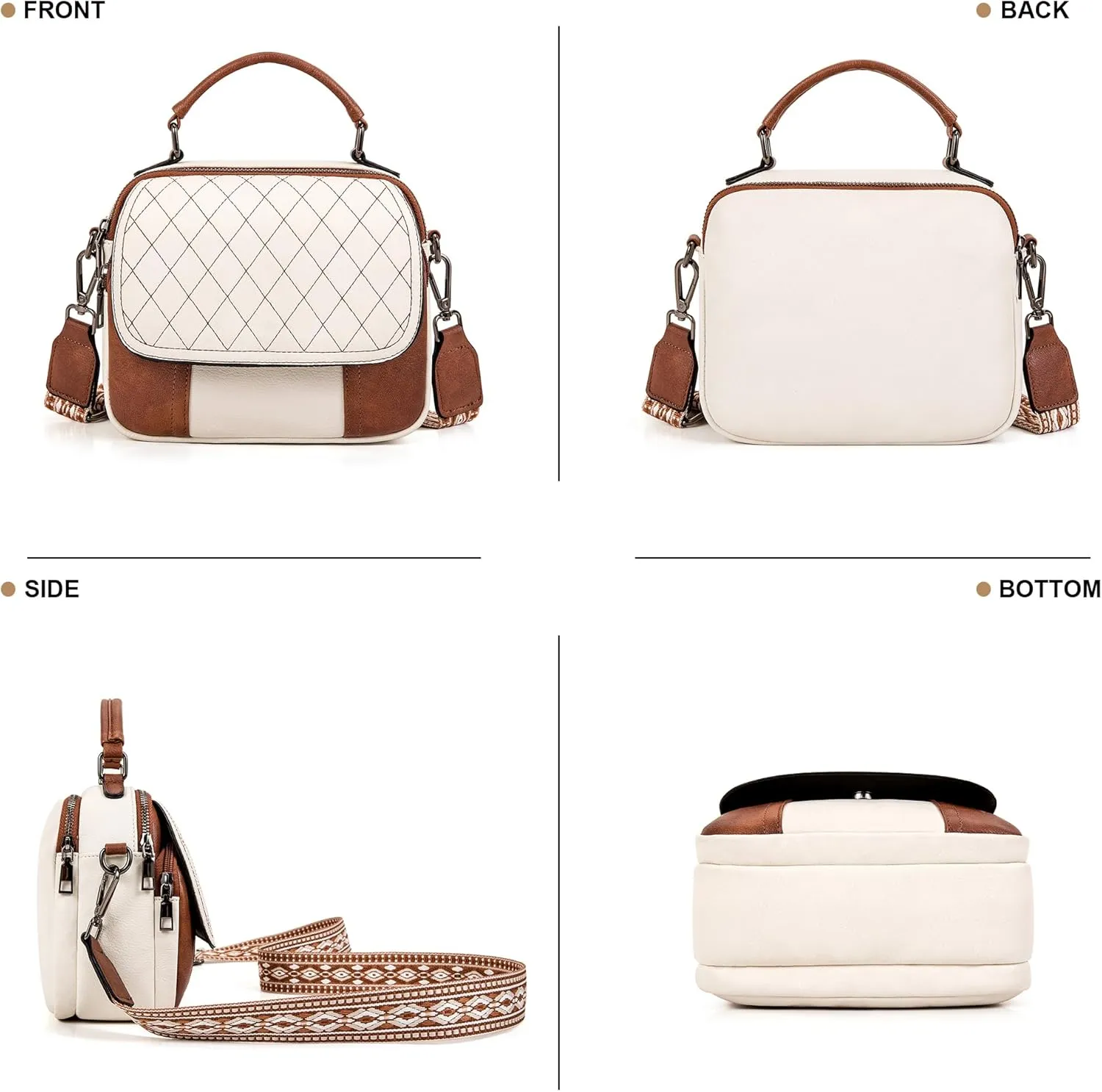 OPAGE Small Crossbody Bags for Women Trendy, Soft PU Leather Womens Crossbody Purse Shoulder Handbags