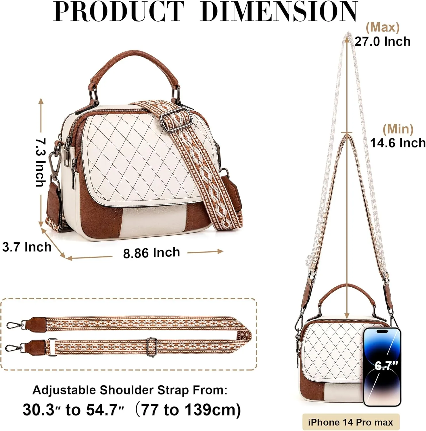 OPAGE Small Crossbody Bags for Women Trendy, Soft PU Leather Womens Crossbody Purse Shoulder Handbags