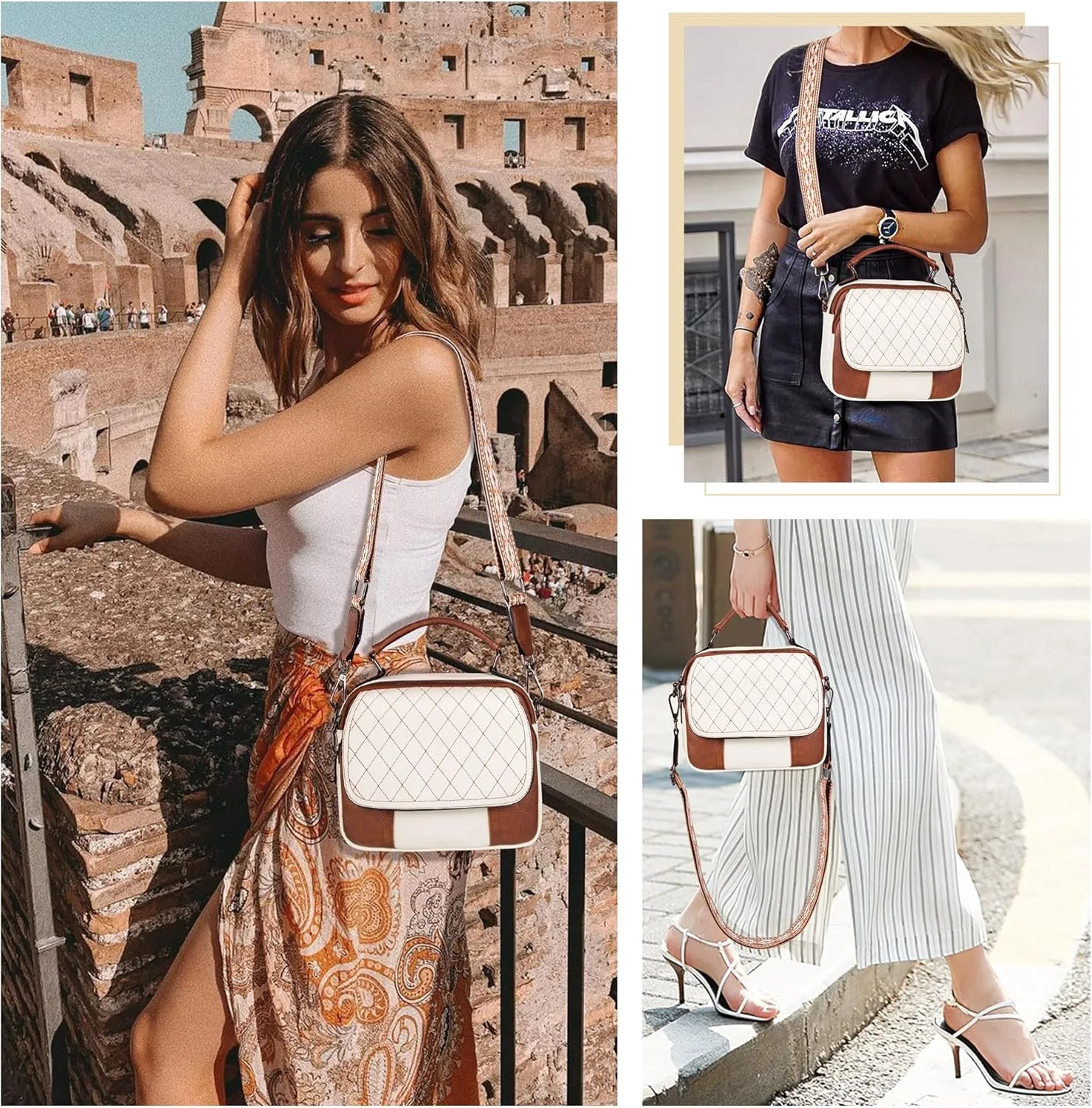 OPAGE Small Crossbody Bags for Women Trendy, Soft PU Leather Womens Crossbody Purse Shoulder Handbags