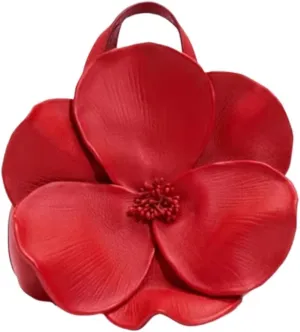 Orchid Flower Purse for Women Floral Evening Clutch Mini Tote Wedding Purse with Chain Vacation