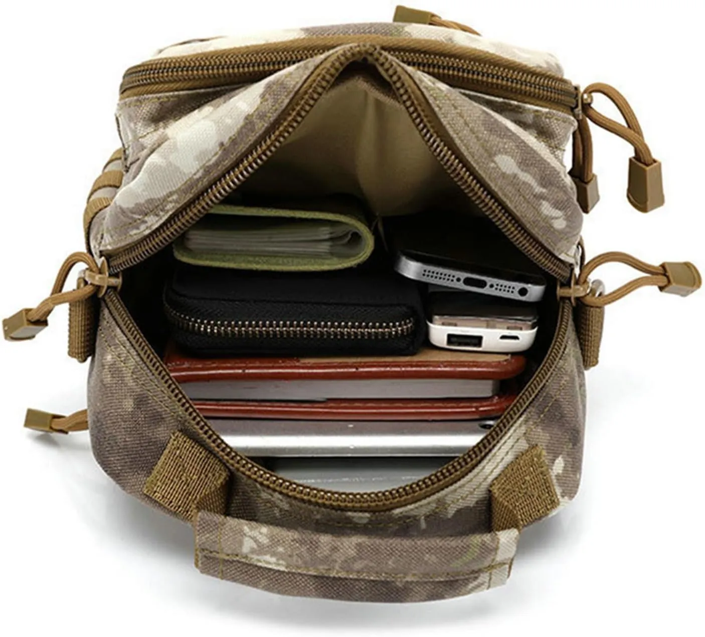 Outdoor tactical waist bag crossbody bag military fan equipment camouflage shoulder bag,ACU camouflage