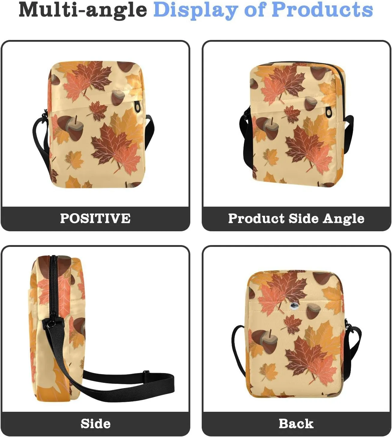Oyihfvs Messenger Bag, Men's Crossbody Bag, Women's Crossbody Bag with Adjustable Strap