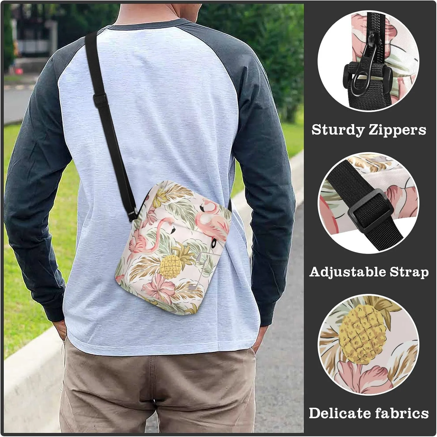 Oyihfvs Messenger Bag, Men's Crossbody Bag, Women's Crossbody Bag with Adjustable Strap