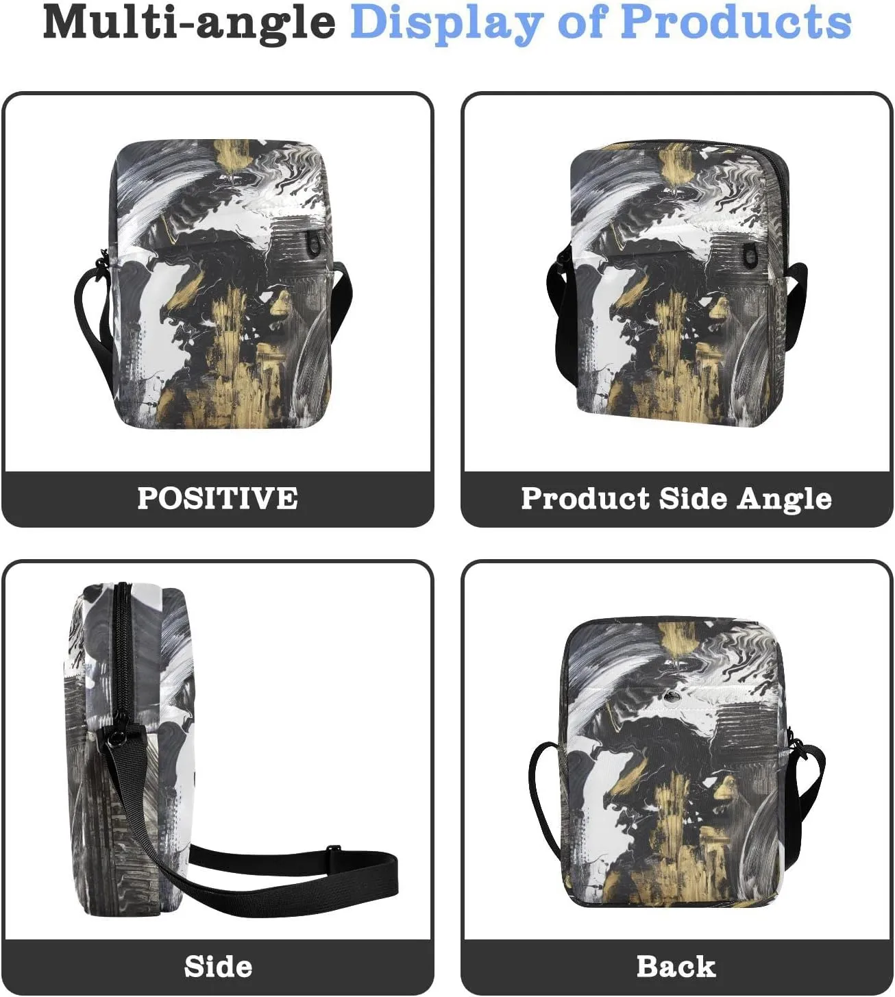 Oyihfvs Messenger Bag, Men's Crossbody Bag, Women's Crossbody Bag with Adjustable Strap
