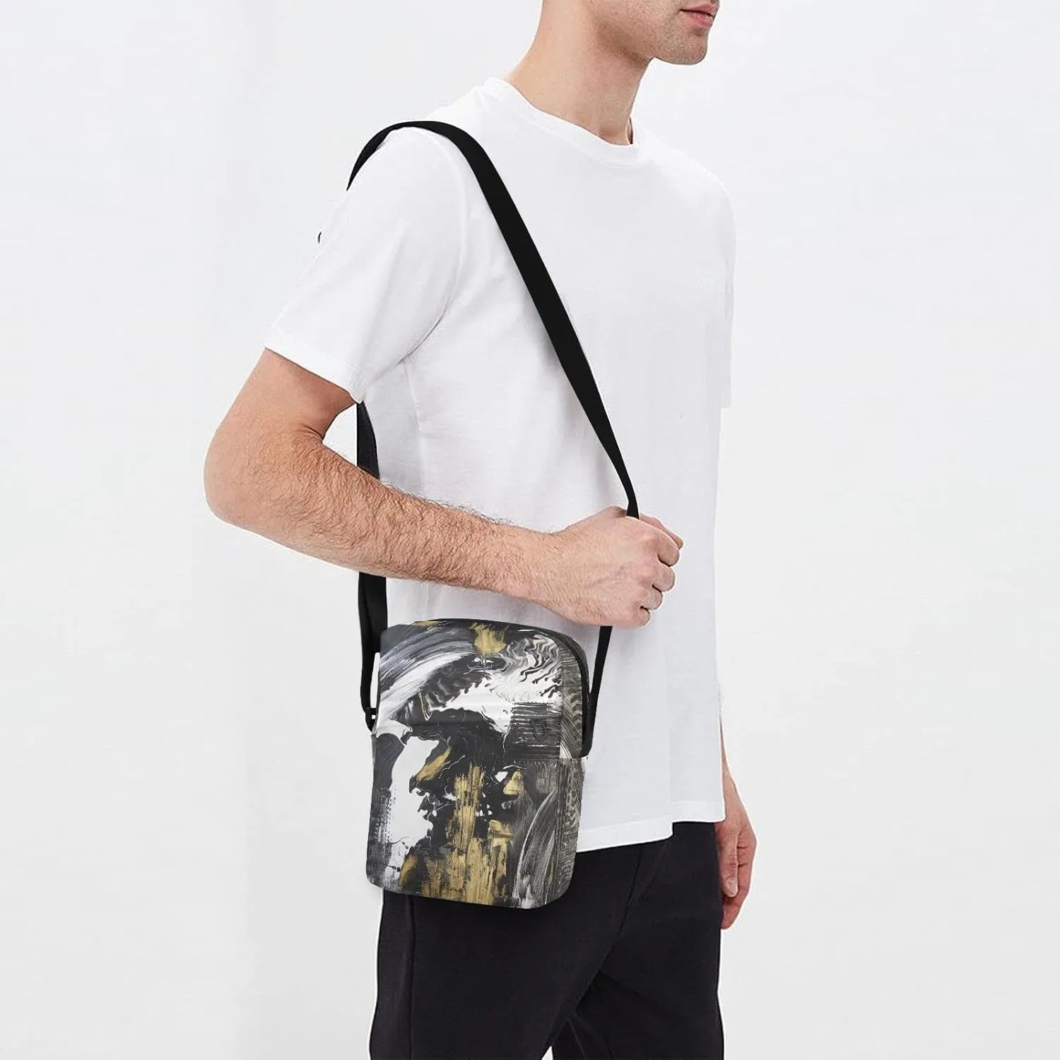 Oyihfvs Messenger Bag, Men's Crossbody Bag, Women's Crossbody Bag with Adjustable Strap