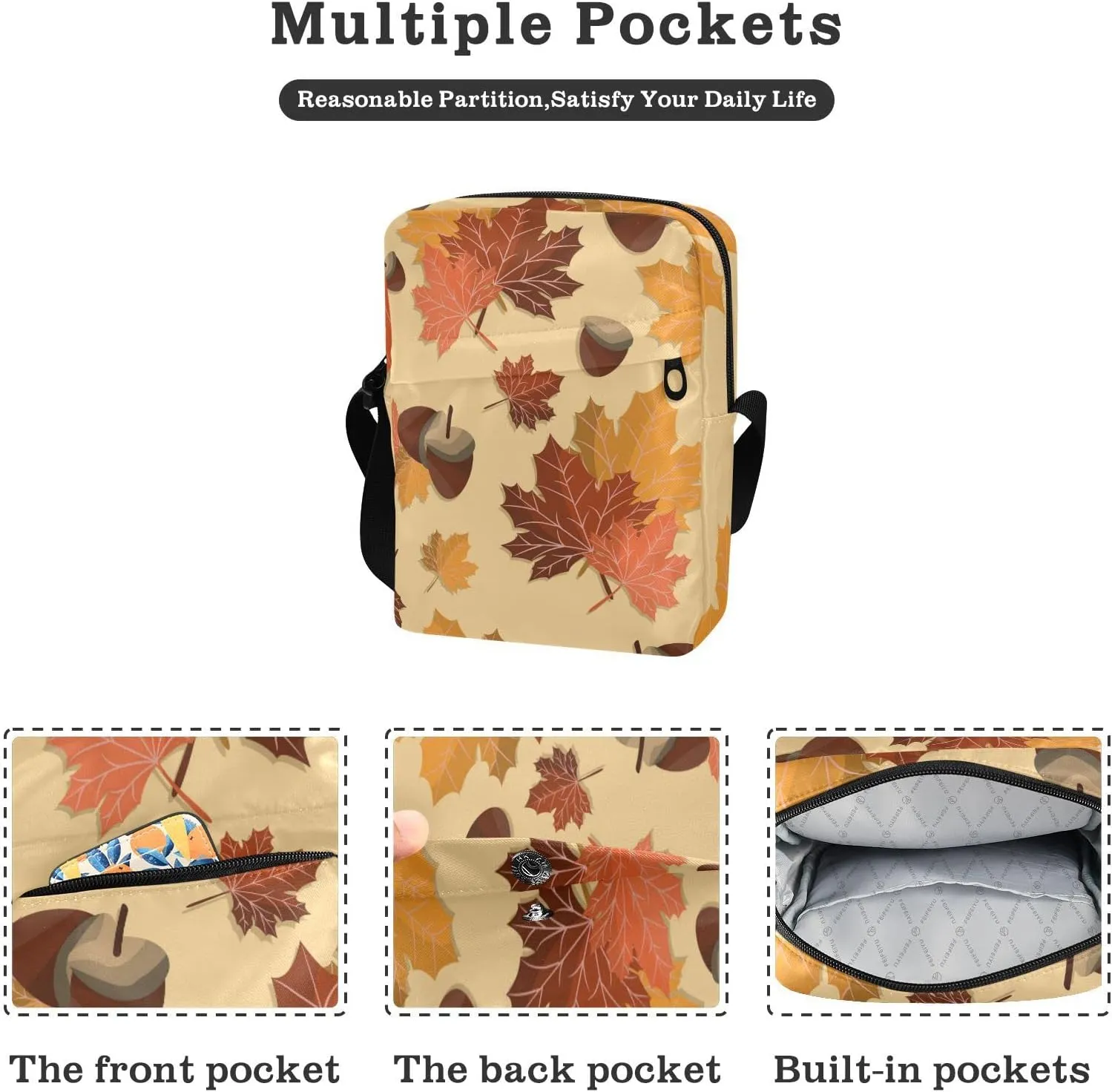 Oyihfvs Messenger Bag, Men's Crossbody Bag, Women's Crossbody Bag with Adjustable Strap