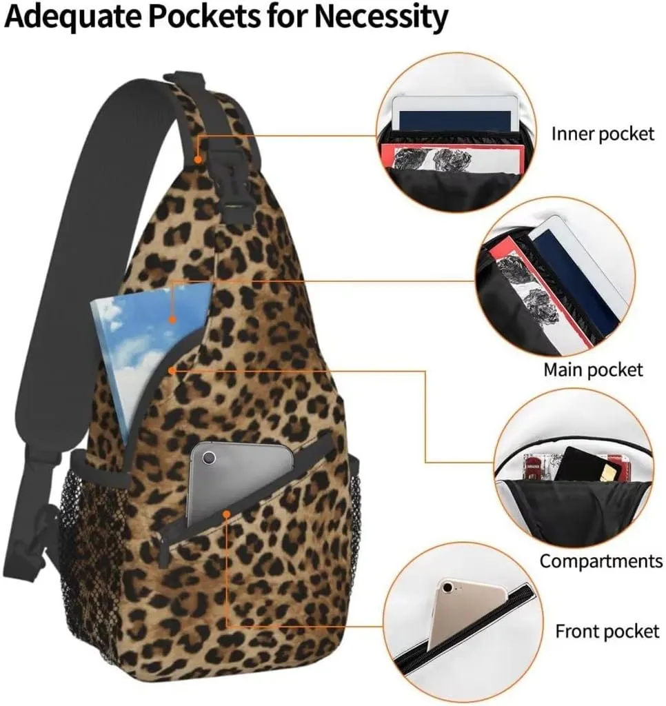 Patterned Sling Bag Crossbody Backpack,Adjustable Chest Bag Casual Shoulder Backpack Travel Hiking Daypack Unisex