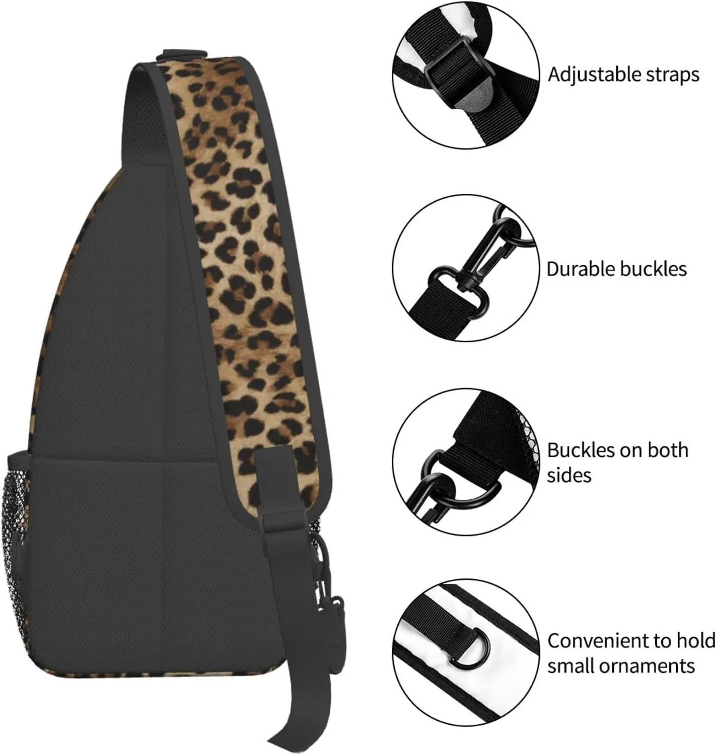 Patterned Sling Bag Crossbody Backpack,Adjustable Chest Bag Casual Shoulder Backpack Travel Hiking Daypack Unisex