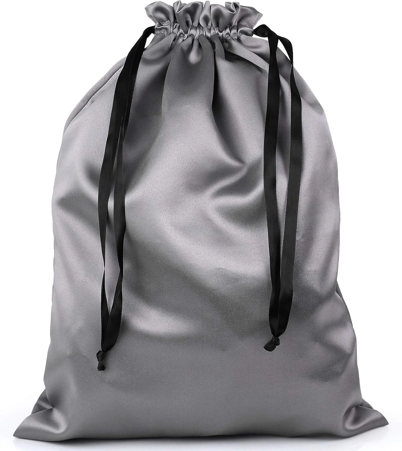 PlasMaller Dust Cover Storage Bags Thick Silk Cloth Pouch with Drawstring For Luxuries Handbags Tote Purses Shoes Boots, Silver