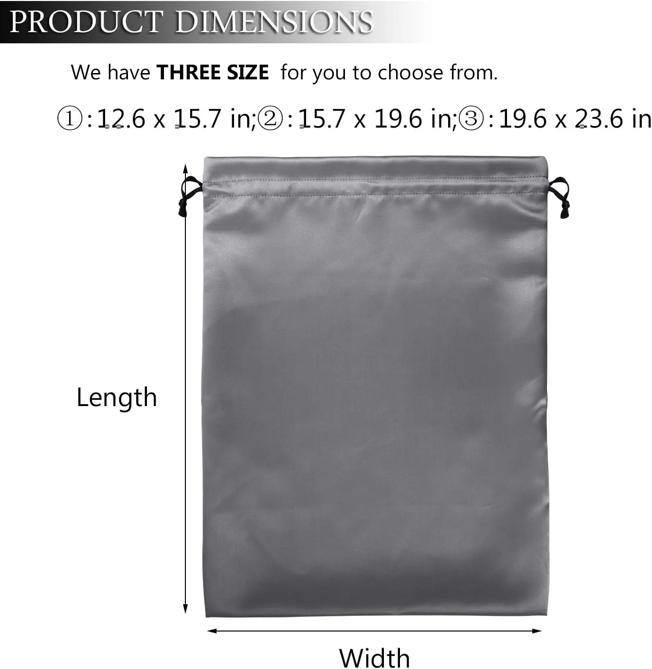 PlasMaller Dust Cover Storage Bags Thick Silk Cloth Pouch with Drawstring For Luxuries Handbags Tote Purses Shoes Boots, Silver
