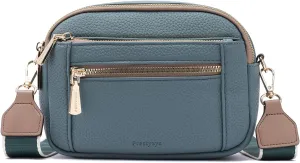 Prettyzys Crossbody Bag for Women - Adjustable Strap, Multiple Secure Zippered Pockets & Lightweight Design for Travel, Work, Shopping | Vegan Leather Purse with Stylish Everyday Carry-Green