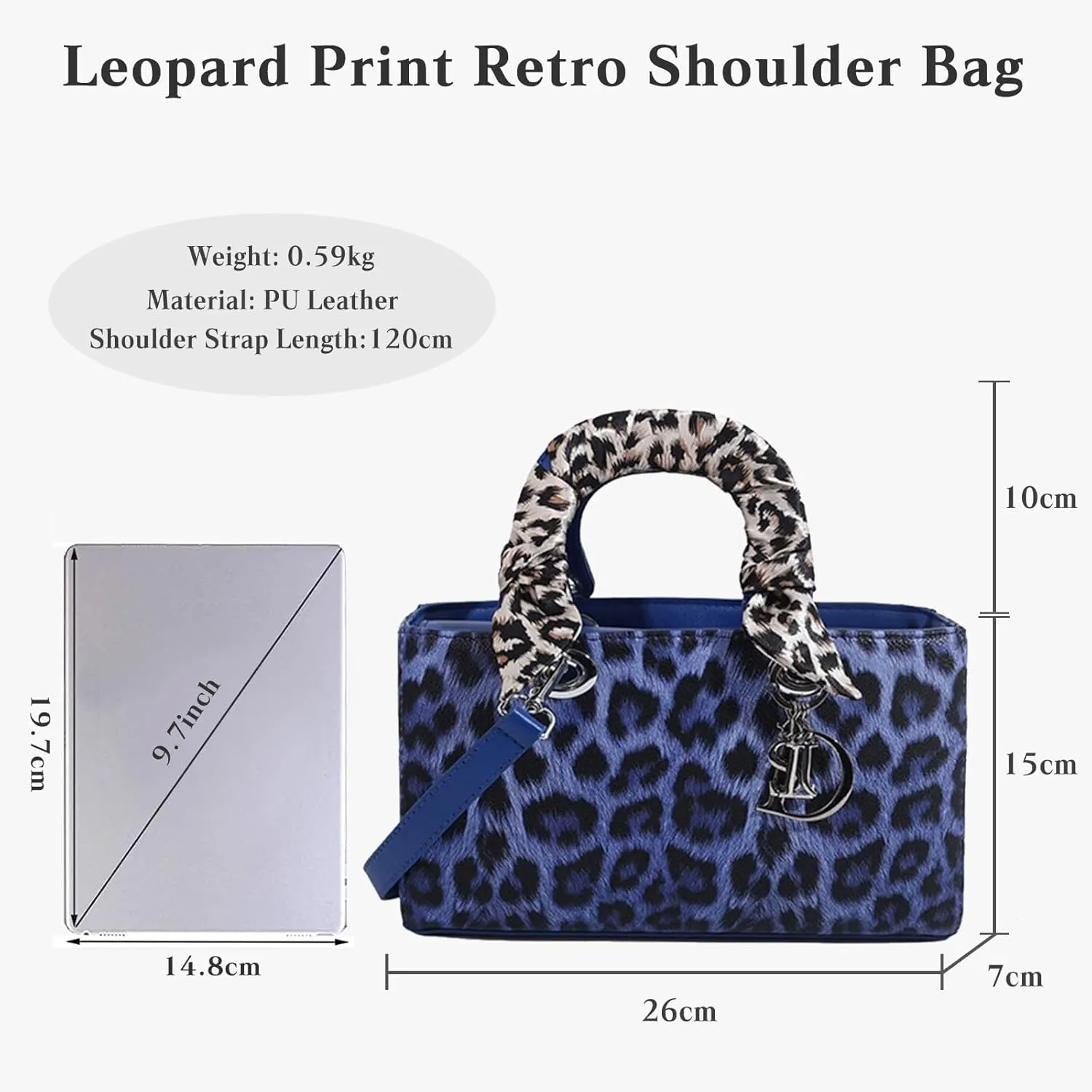 PU Leather Shoulder Handbag for Women Fashion Messenger Satchel Elegant Hobo Top Leopard Print Crossbody Bag