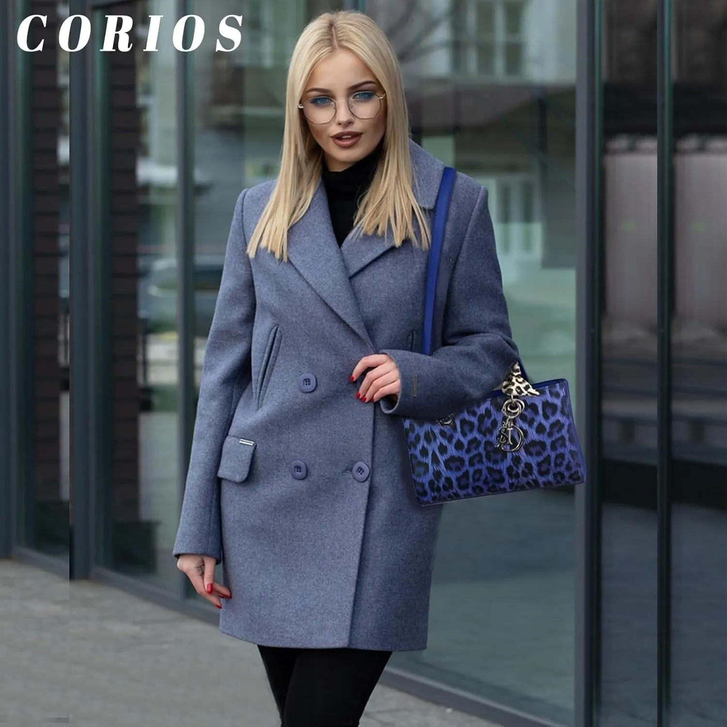 PU Leather Shoulder Handbag for Women Fashion Messenger Satchel Elegant Hobo Top Leopard Print Crossbody Bag
