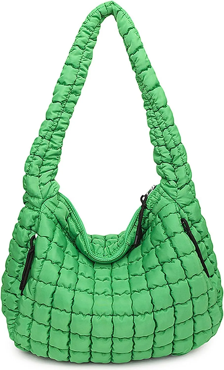 Puffer Tote, Quilted Puffer Hobo Bag, Lightweight Puffy Quilted Shoulder Bag for Work, Gym, Travel