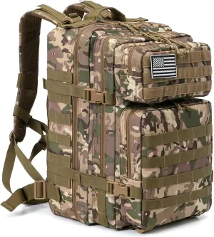 QT&QY 45L Military Tactical Backpacks Molle Army Assault Pack 3 Day Bug Out Bag Hiking Treeking Rucksack…