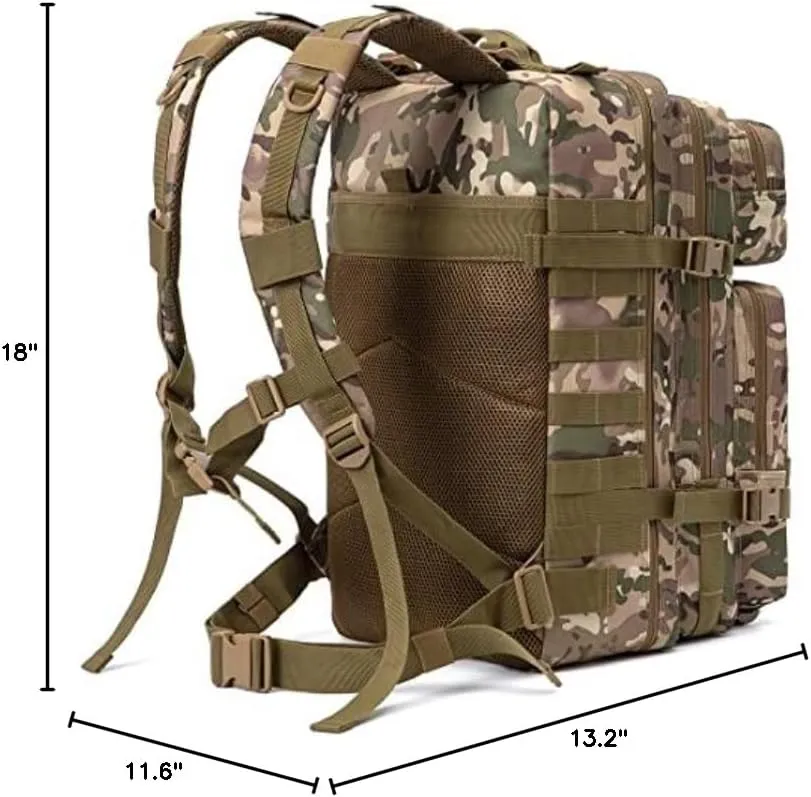 QT&QY 45L Military Tactical Backpacks Molle Army Assault Pack 3 Day Bug Out Bag Hiking Treeking Rucksack…