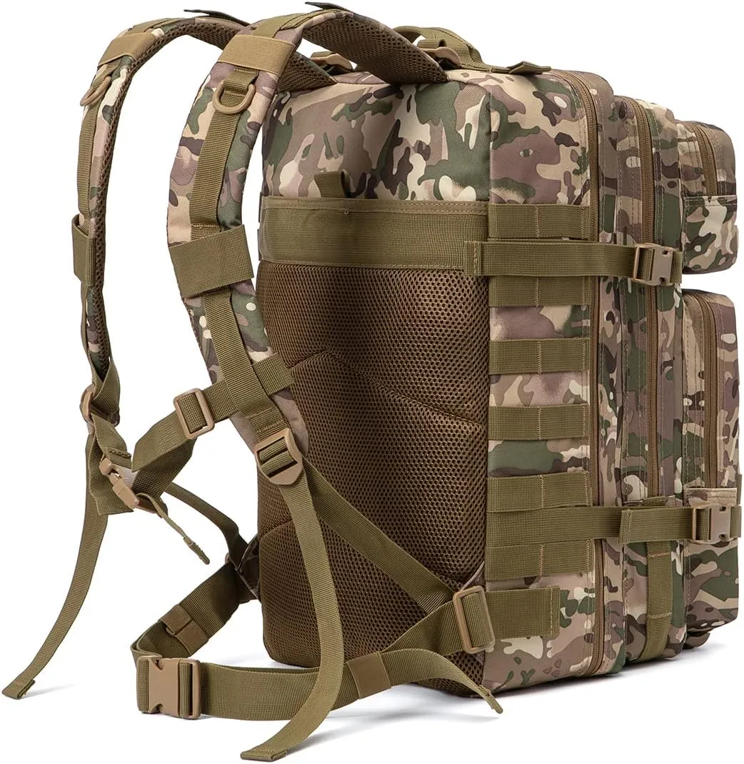 QT&QY 45L Military Tactical Backpacks Molle Army Assault Pack 3 Day Bug Out Bag Hiking Treeking Rucksack…