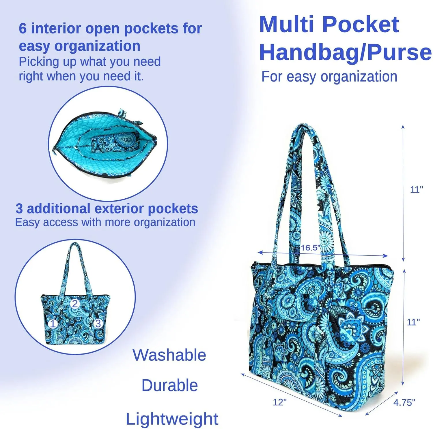 Quilted Handbag Purse Shoulder Bag Pocketbook