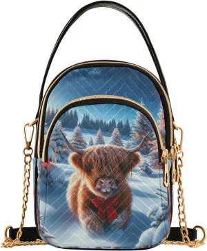 Quilted Shoulder Bag Small Small Purse with Handle