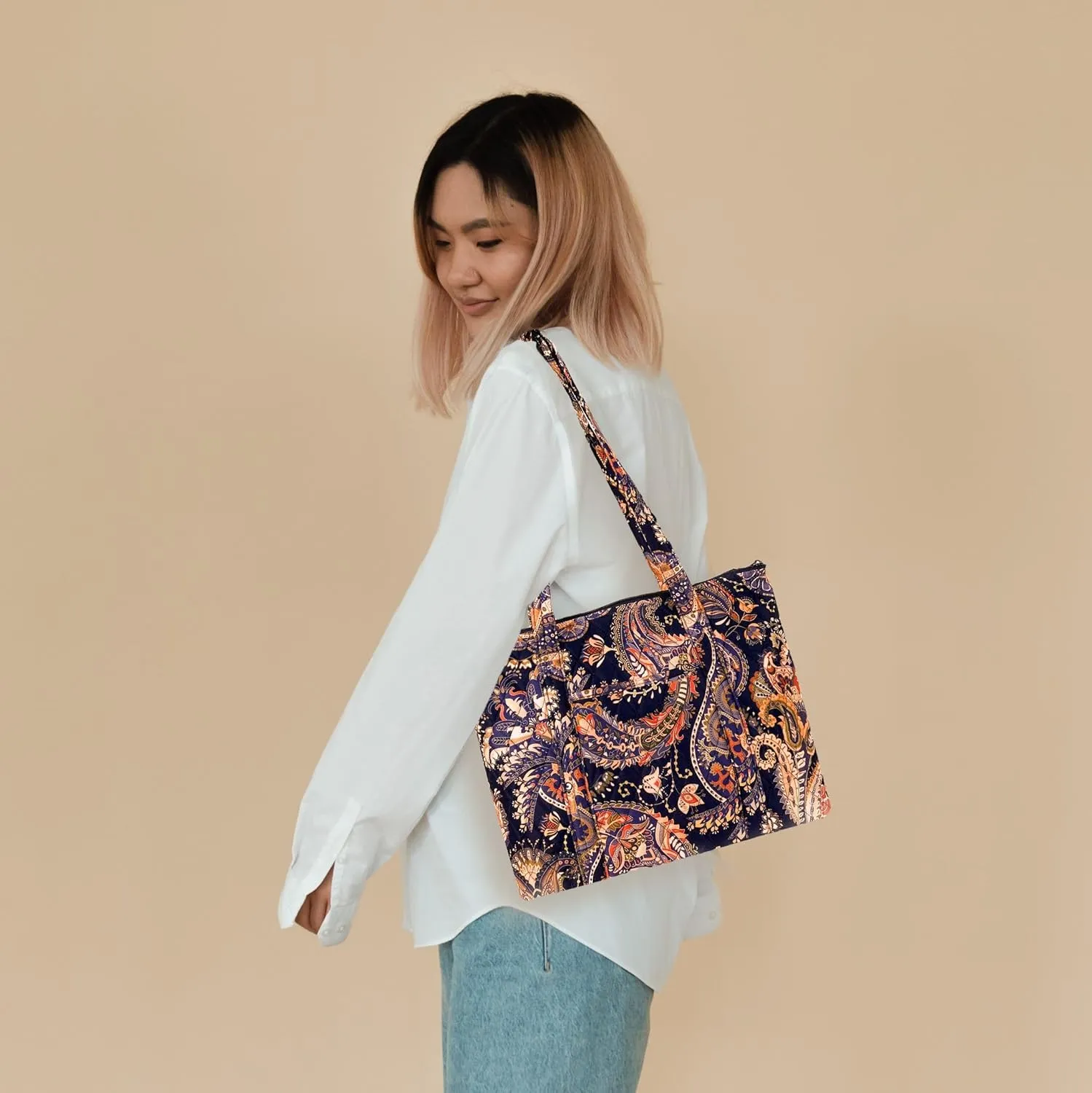 Quilted Shoulder Tote Bag Handbag