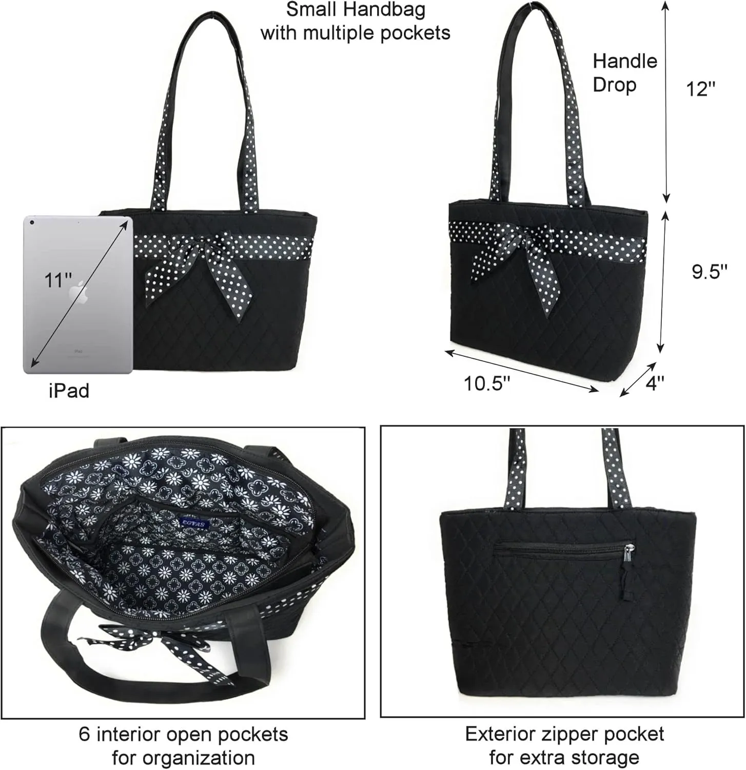Quilted Shoulder Tote Bag Handbag