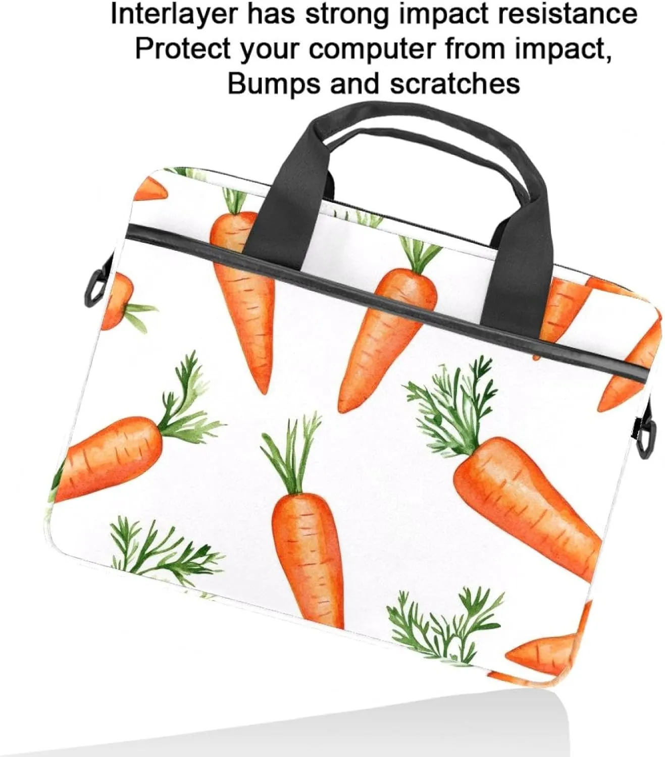 Red Roses Herbs and Leaves Laptop Bag Case Computer Sleeve Shoulder Messenger Bag for Work School