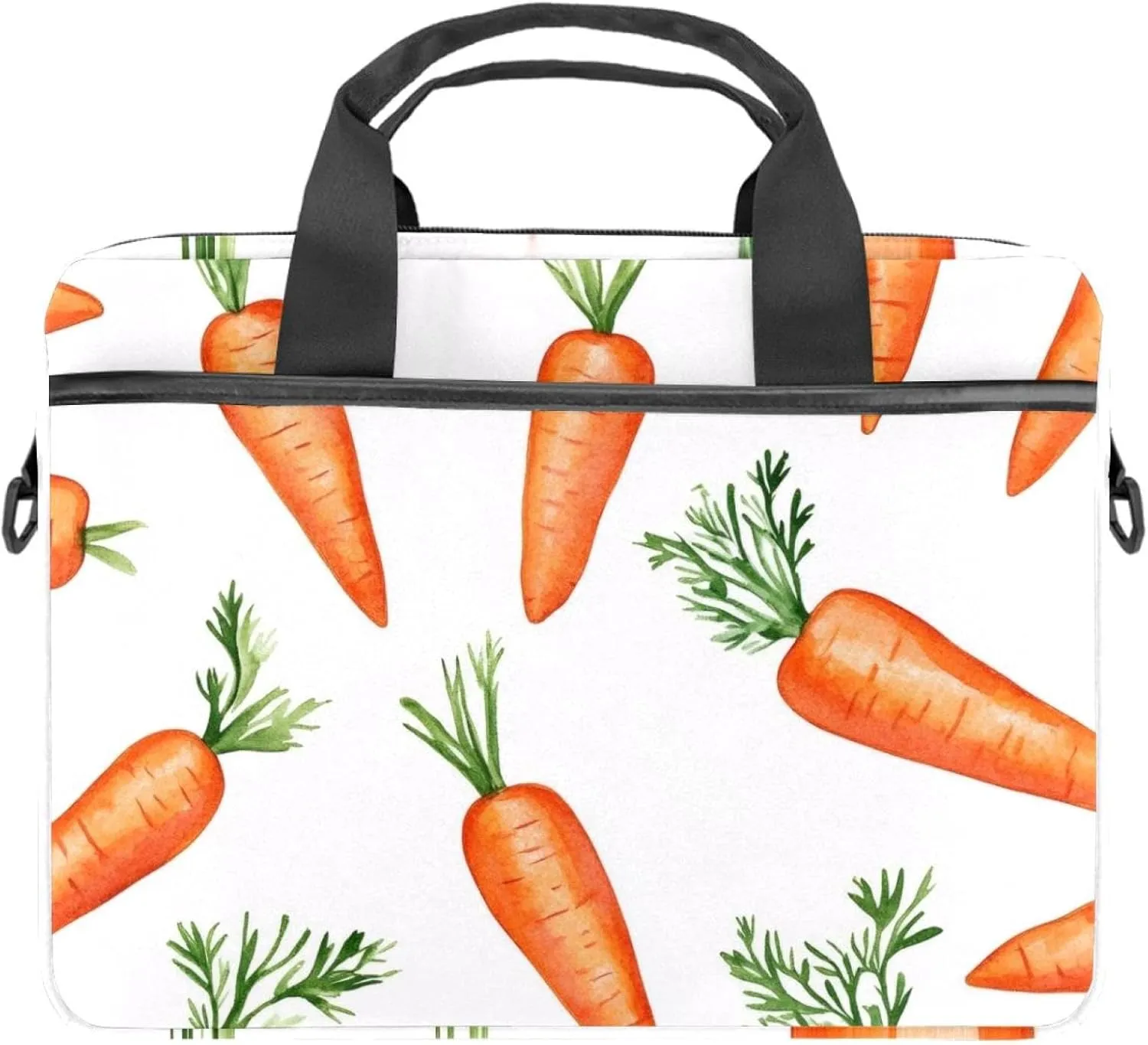 Red Roses Herbs and Leaves Laptop Bag Case Computer Sleeve Shoulder Messenger Bag for Work School