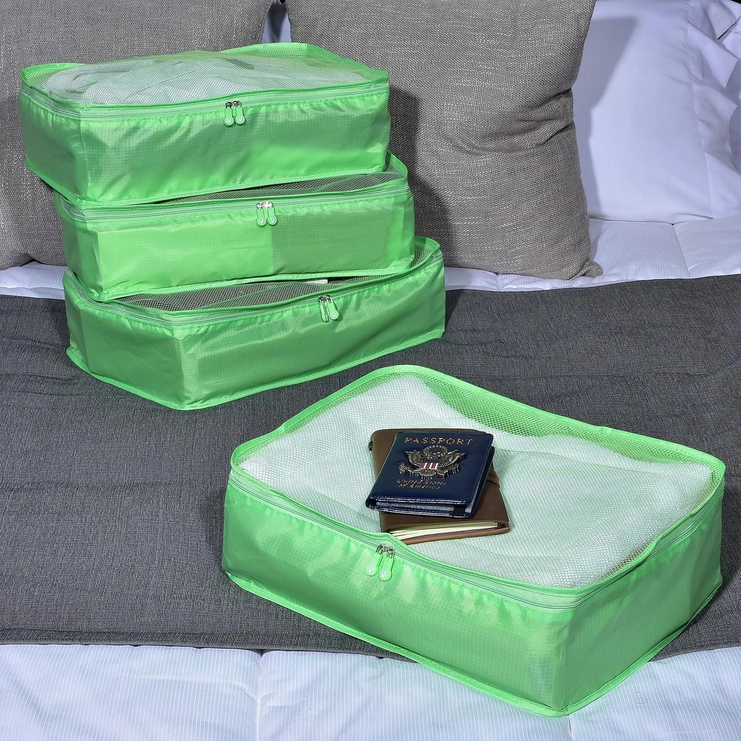 Rolling Nomad Multi-Purpose Packing Cubes, Travel Accesories, Essentials, Organizers, Lightweight, Breathable, Expandable Mesh, Sheet Compression Bags